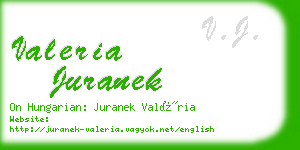 valeria juranek business card